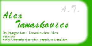 alex tamaskovics business card